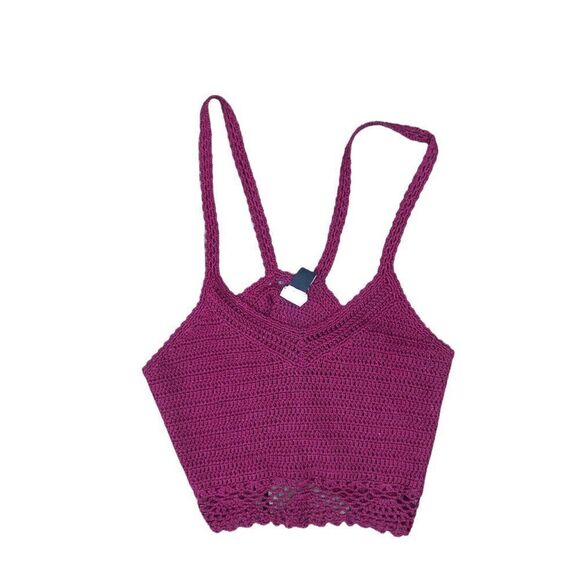 Windsor Crochet Crop Top Small Red - Picture 3 of 4